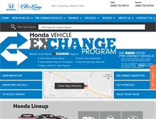 Tablet Screenshot of cleobayhonda.com